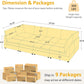 127 Inch Taupe Contemporary Modular Sectional Sofa