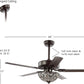 Oil Rubbed Bronze Ceiling Fan Integrated Cooling System