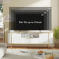 White 70 Inch TV Stand ModernLuxury Entertainment Center