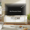 White 70 Inch TV Stand ModernLuxury Entertainment Center
