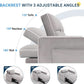 Grey Sleeper Sofa Bed Chair Three Level Adjustable Backrest