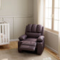 Leather Recliner Chair Brown Medium With Cup Holders And 150 Degree Recline