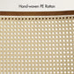 Rattan Dining Chairs Set Of 2 With PU Leather Cushions