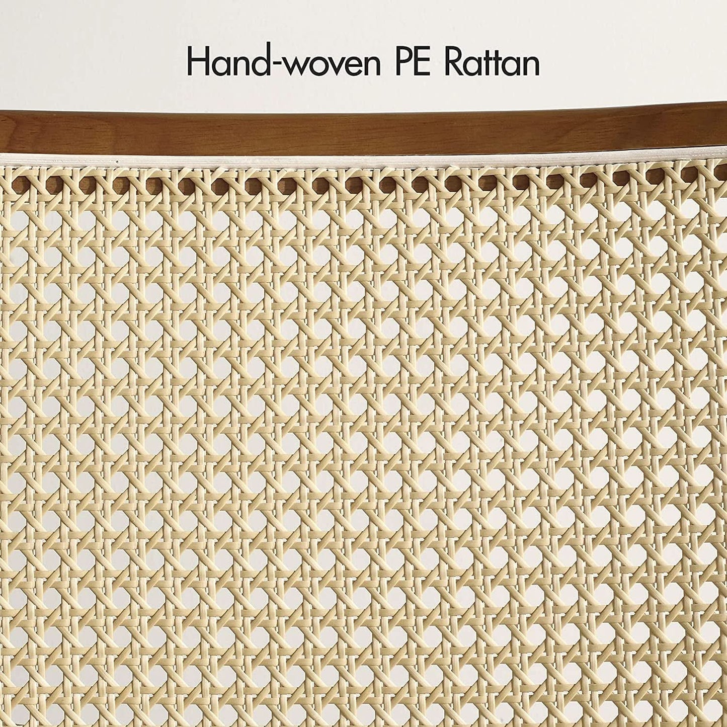 Rattan Dining Chairs Set Of 2 With PU Leather Cushions