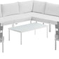 8 Piece White Aluminum Outdoor Patio Furniture Set-1