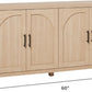 60 Inch Reeded Sideboard Buffet Coastal Oak Finish