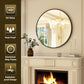 24 Inch Matte Black Round Wall Mirror For Bathroom Vanity And Living Room Decor-3