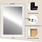 White Wood Wall Mirror 30 X 40 Inch Rectangle Rustic Vanity Mirror