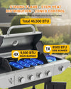 Four Burner Propane Grill Professional Stainless Steel