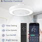 White Twenty TwoIn Enclosed Ceiling Fan With Remote