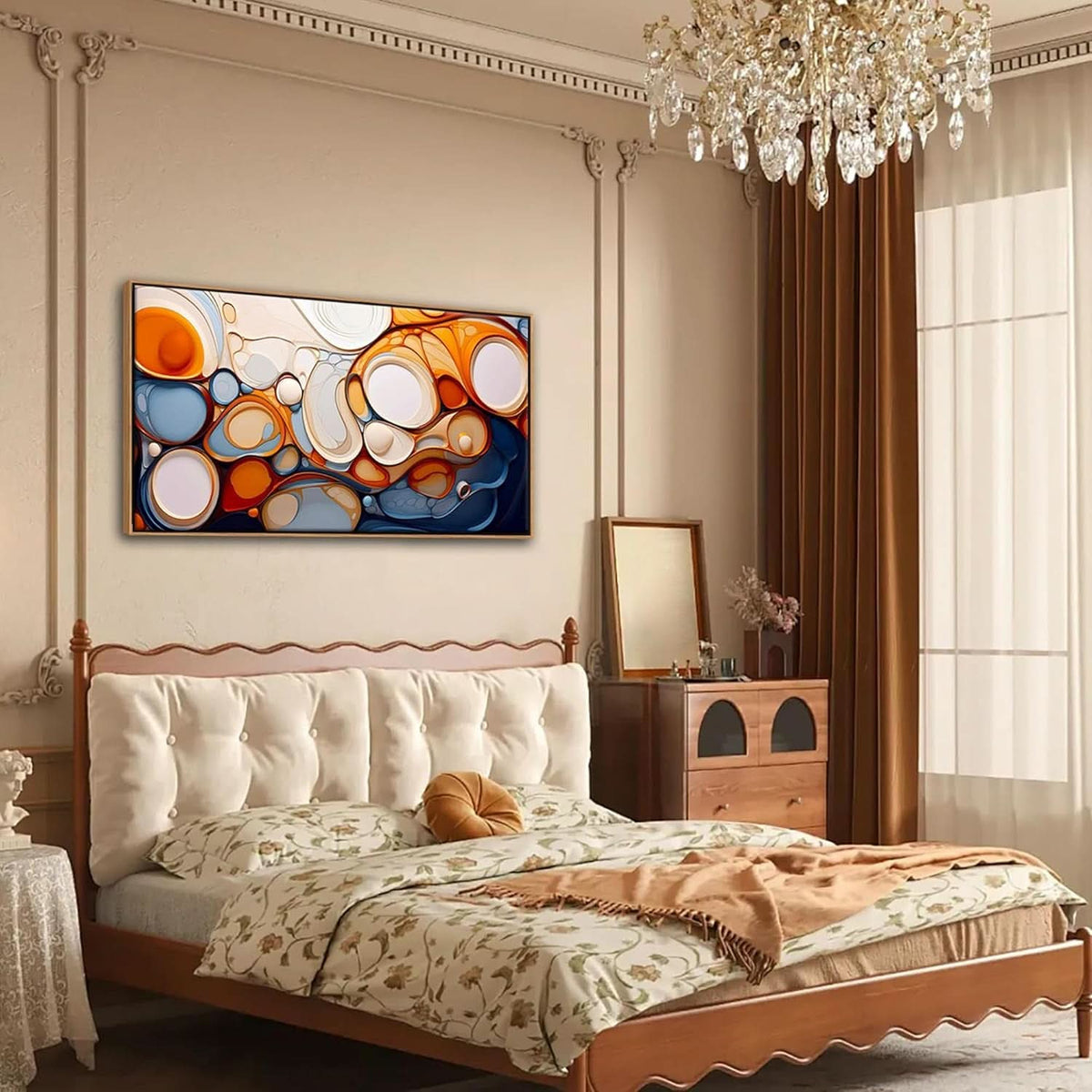 Abstract Canvas Modern Framed Wall Art 20X40 Inches-2