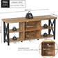 Walnut Finish Entertainment Center 55 Inch TV Stand