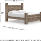 Ashley Signature King Size Poster Bed Frame Hickory
