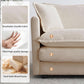 Chenille 76 Inch Loveseat Sofa Light Coffee Armrest Pillows-4