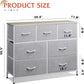 Light Grey Dresser TV Stand 45 Inch TV With Fabric Drawers
