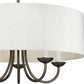 Five Light Chandelier Fixture White Textured Bronze-4