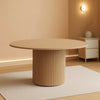 47 Inch Circular Dining Table Farmhouse Style Pedestal