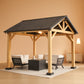 10x12 Outdoor Wooden Gazebo With Weatherproof Roof