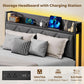 Twin Bed Frame With Charging Station Storage Drawers
