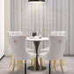 Velvet Dining Chairs Set Of 4 With Gold Plated Legs