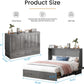Queen Murphy Cabinet Bed With Hidden Storage Drawer-2