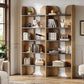 Farmhouse Bookshelf 70.87 Inches Double Wide Bookcase