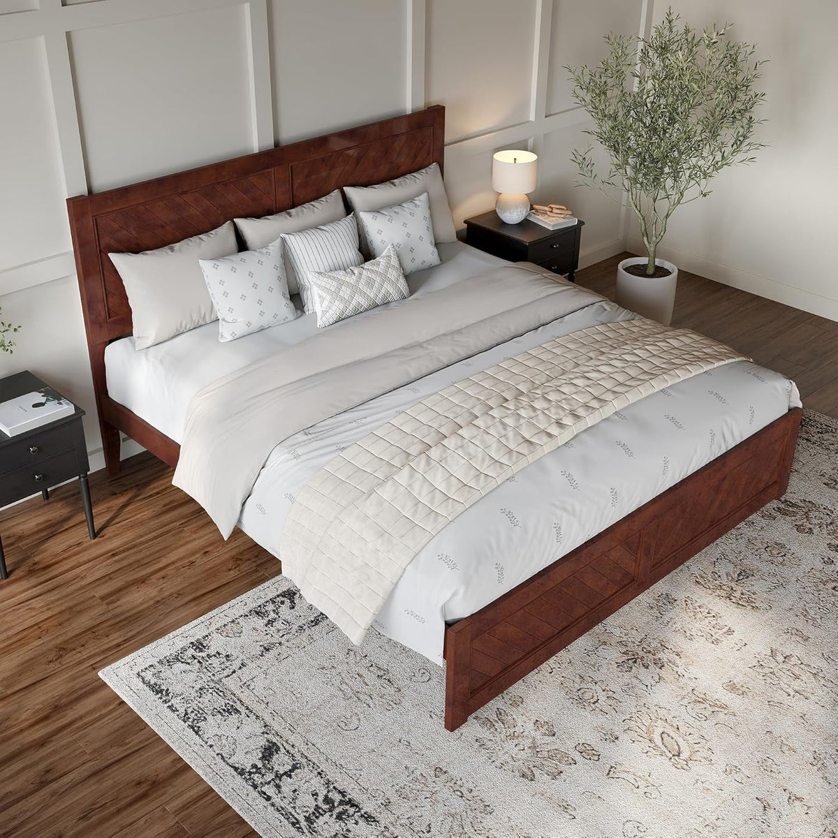 Walnut Canyon King Platform Bed Matching Footboard
