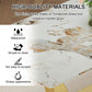 71 Inch Faux Marble Dining Table Tempered Glass Top