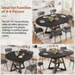 Black Industrial Expandable Oval Dining Table Shelves