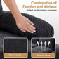 110 Inch U Shaped Sectional Couch For Living Room With Double Chaise In Chenille Fabric Black
