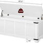 Premium White Storage Chest 47.2 Inches Contemporary