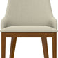 Stephanie Contemporary Dining Chair Set Of 2 In Natural Linen Look Fabric