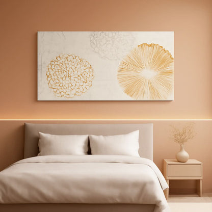Elegant White Floral Canvas Wall Art 24x48 Inches Wide