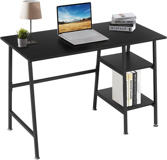 FortyThreeInch Industrial Versatile Desk With Shelves