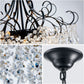 Black Crystal Chandelier 10 Light Pendant Ceiling Fixture