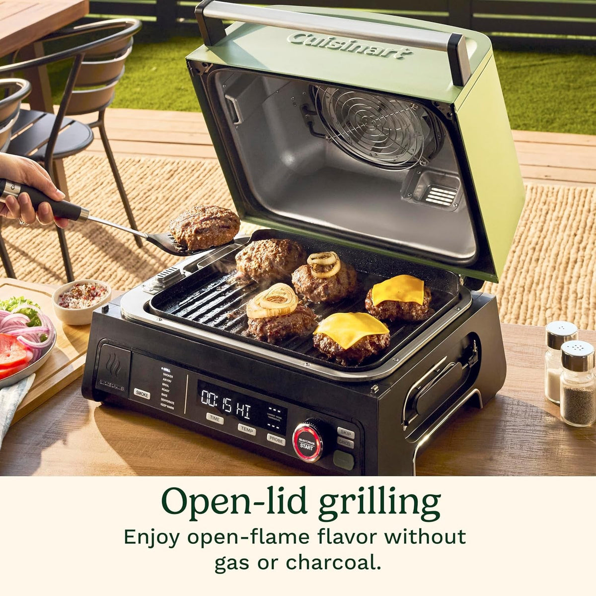 Electric Outdoor Grill Smoker Smoke Drawer Smart Probe