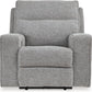 Gray Power Recliner With Adjustable Comfort For Living Room
