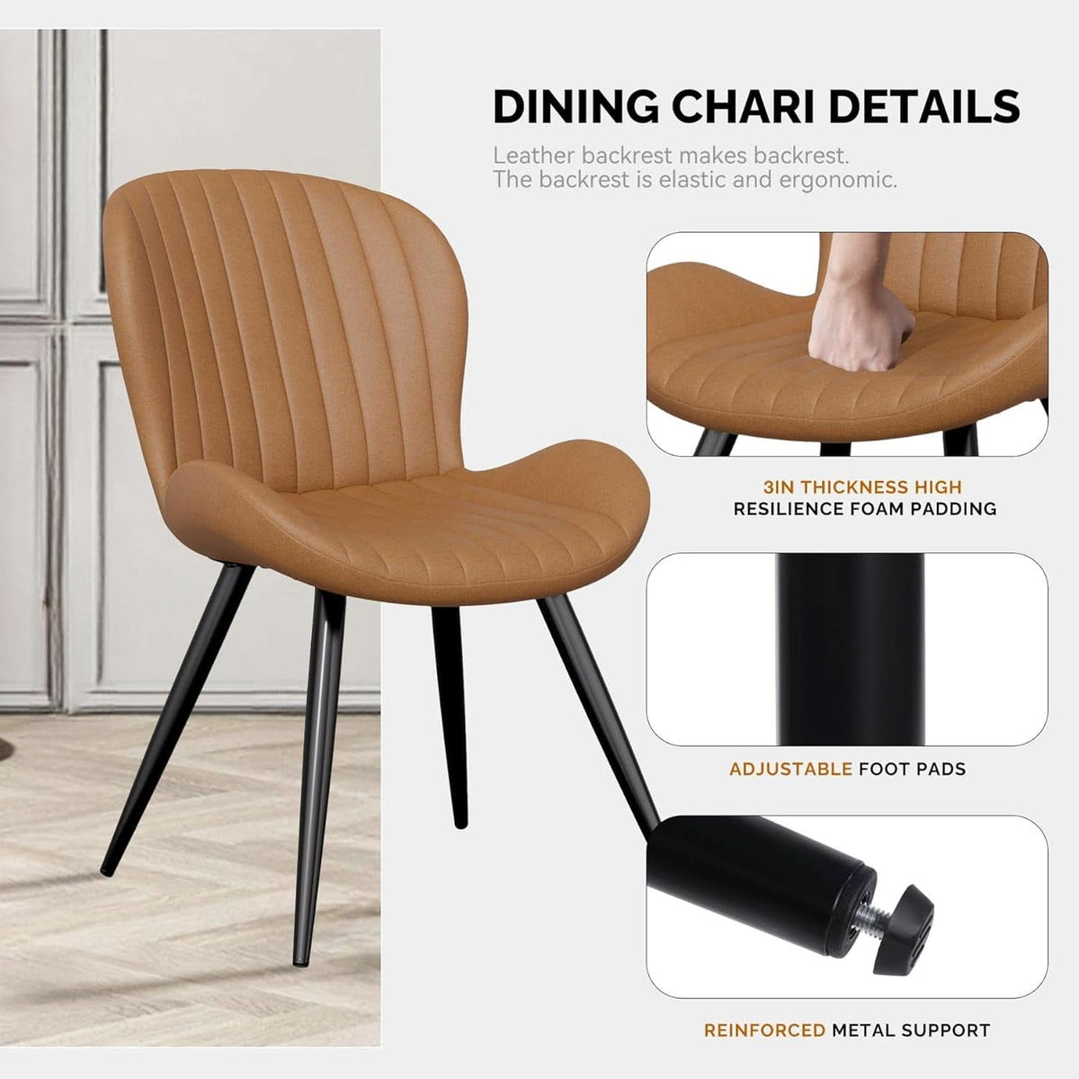 Dining Chairs Set Of Four Ergonomically Upholstered