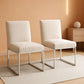 Cream Upholstered Modern Dining Chairs Mid Century SetOf2