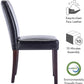 Black Upholstered Armless Dining Chairs With Timber