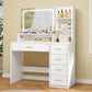Makeup Vanity Desk With Illuminated Mirror Storage