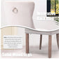Velvet Dining Chairs Set Of 6 Beige Tufted High Back