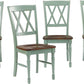 Shelby Distressed Teal XBack Dining Room Chairs Set of 4
