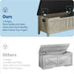 Oakwood Storage Chest Bench With Cushioned Seating