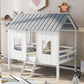 Twin Size White Loft Bed With Windows