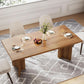 63 Inch Walnut Farmhouse Dining Table Seats Four To Six