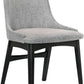 Gray Fabric Wood Dining Chairs Set Of 2 19-Inch Seat Height