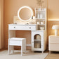 White Kids Premium Vanity Table Illuminated Mirror