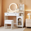 White Kids Premium Vanity Table Illuminated Mirror