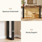 63-Inch Long Console Table, Solid Wood Sofa Table behind the Couch with Metal Support
